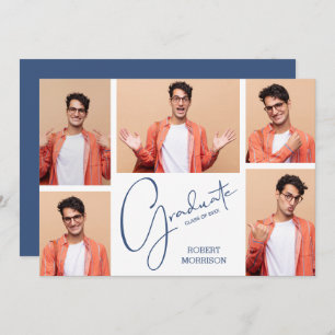 Modern 5 Photo Graduation Announcement