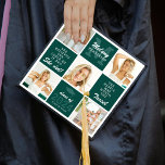 Modern 5 Photo Grid, Monogram & Quote Graduate Graduation Cap Topper<br><div class="desc">Create your very own keepsake graduation cap topper with this modern 5 photo collage template. Design features five pictures of the grad,  their name in monogram,  two inspirational quotes,  class year and place of study.</div>