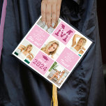Modern 5 Photo Grid, Monogram & Quote Graduate Graduation Cap Topper<br><div class="desc">Create your very own keepsake graduation cap topper with this modern 5 photo collage template. Design features five pictures of the grad,  their name in monogram,  two inspirational quotes,  class year and place of study.</div>