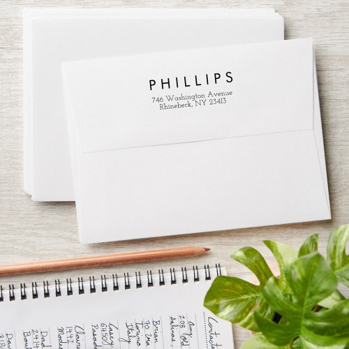 Modern 5 x 7 Envelopes with Return Address