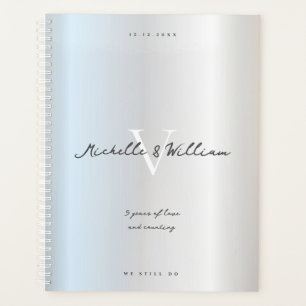 Modern 5-year Wedding Anniversary Silver 5th Roman Planner