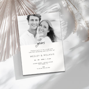 Modern 5th Wedding Anniversary with Photo Invitation