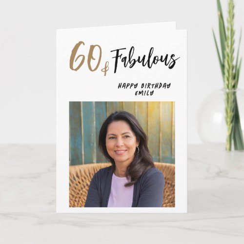 Modern 60 and Fabulous Photo 60th Birthday