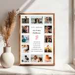 Modern 60th Anniversary Custom Photo Collage Poster<br><div class="desc">Are you looking for a 60th year anniversary gift ideas, 60th marriage anniversary gift? Look at our Modern 12 Photo Collage 60th Wedding Anniversary Faux Canvas Print! Whether you're marking an important wedding anniversary milestone in your relationship or want to express gratitude for everything, this first year anniversary gift idea...</div>