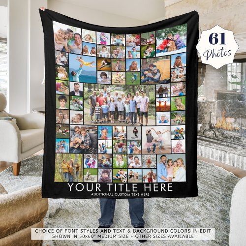Modern 61 Photo Collage Custom Title Color