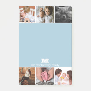 Modern 6 Family Photo Strip Personalized Post-it Notes