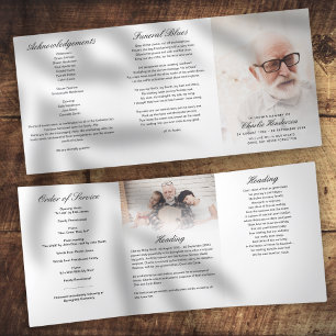 Modern 6-Page Trifold 2-Photo Funeral Program