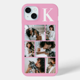 Modern 6 Pet Photo Pink iPhone 15 Plus Case