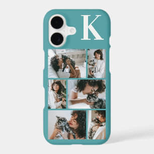 Modern 6 Pet Photo Teal iPhone 17 Case