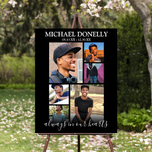 Modern 6 Photo Collage Memorial Foam Board