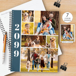 Modern 6 Photo Collage Personalized Custom Colors Planner