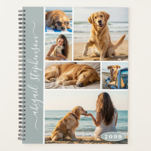 Modern 6 Photo Collage Personalized Custom Planner