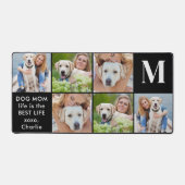Modern 6 Photo Collage Personalized Monogram Desk Mat (Front)