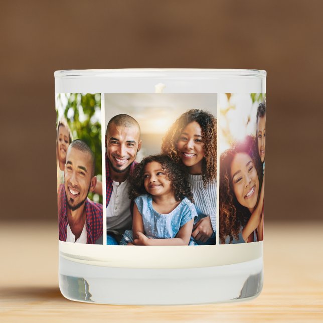 Modern 6 Photo Collage Scented Candle (Creator Uploaded)