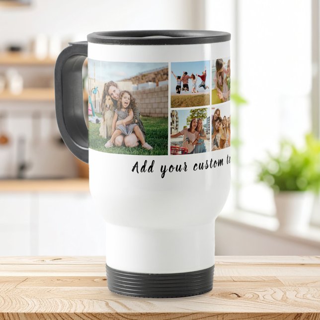 Modern 6 Photo Collage Travel Mug (Creator Uploaded)