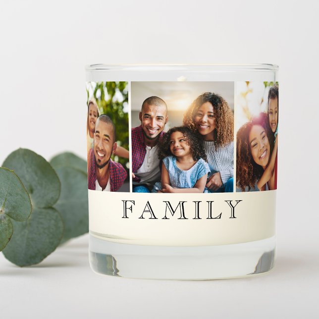Modern 6 Photo Family Scented Candle (Creator Uploaded)