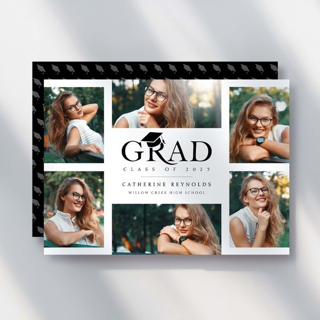 Modern 6 Photos Graduation Announcement  (Creator Uploaded)