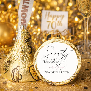 Modern 70 and Fabulous 70th Birthday Party Hershey®'s Kisses®