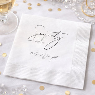 Modern 70 and Fabulous 70th Birthday Party  Napkins