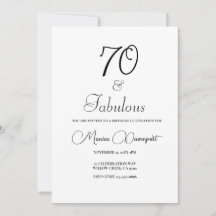 Modern 70 and Fabulous Birthday Party