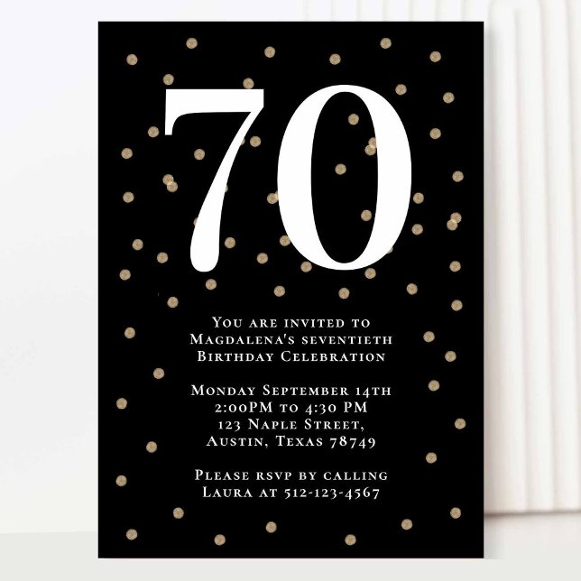 Modern 70th Birthday Party Invitation (Creator Uploaded)