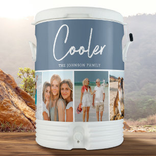 Modern 7 Photo Collage Gray Igloo Ten Gallon Beverage Cooler