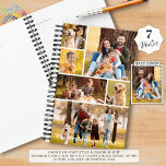 Modern 7 Photo Collage Personalized Planner<br><div class="desc">Create your own personalized planner utilizing this easy-to-upload photo collage template with 6 pictures on the front with your custom text (shown with name and year) in your choice of font style and color and one full-size photo on the back cover. Choose your background color (shown in white). OPTIONS: Shown...</div>
