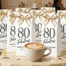 Modern 80 and Fabulous Bold Name Date Birthday
