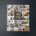 Modern 80th birthday multi photo  tapestry<br><div class="desc">Modern minimal multi photo script 80th birthday fleece blanket gift. Ideal gift available for mums,  dads,  grand,  grandad of any family member. Stunning elegant script text. Black,  white and gold design.</div>
