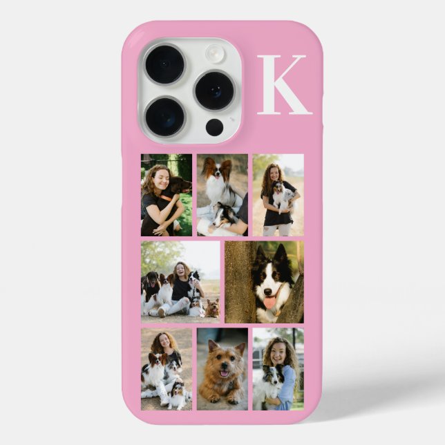 Modern 8 Pet Photo Pink Case-Mate iPhone Case (Back)