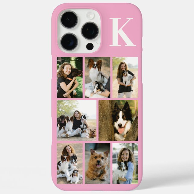 Modern 8 Pet Photo Pink Case-Mate iPhone Case (Back)