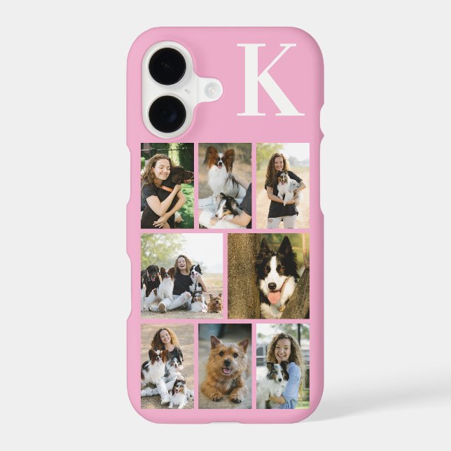 Modern 8 Pet Photo Pink Case-Mate iPhone Case (Back)
