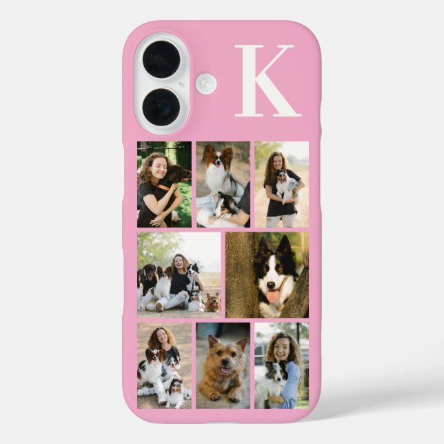 Modern 8 Pet Photo Pink Case-Mate iPhone Case (Back)