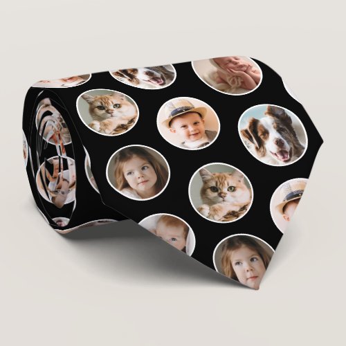 Modern 8-Photo Collage Neck Tie