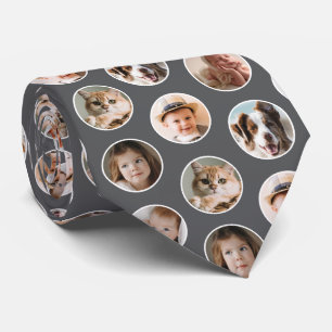 Modern 8-Photo Collage Neck Tie