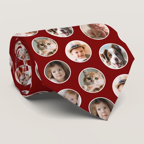 Modern 8-Photo Collage Neck Tie