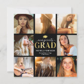 Modern 8 Photo Graduation Party Invitation | Zazzle