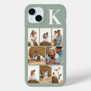 Modern 8 Photo Sage Green iPhone 15 Plus Case