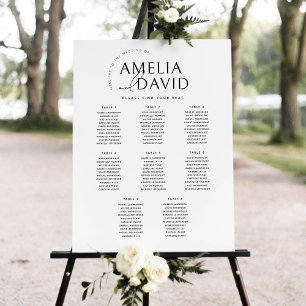 Modern 8 Tables Welcome Seating Chart Foam Board