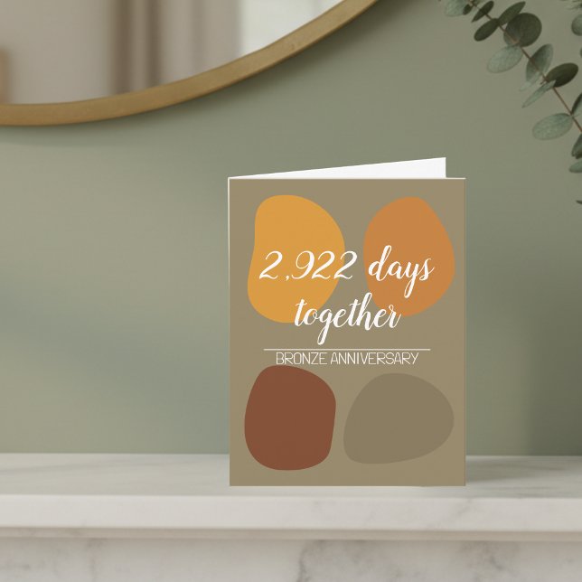 Modern 8th wedding anniversary eigth card (Creator Uploaded)