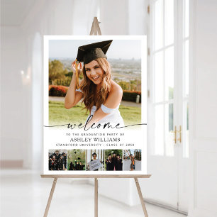 Modern 9 Photo Collage Graduation Party Foam Board