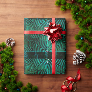 MODERN A LEAF COLOR GREEN WRAPPING PAPER