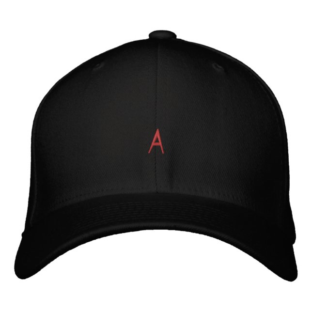 Modern "A" Monogram Custom Toothfix Font Name-Hat Embroidered Baseball Cap (Front)