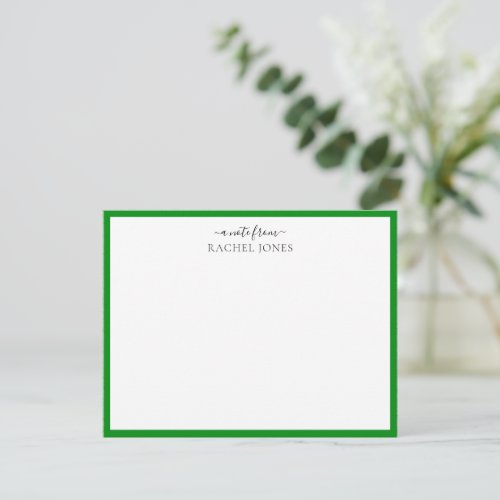 Modern A Note From Correspondence Note Card  