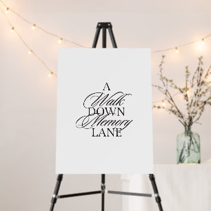 Modern A Walk Down Memory Lane Wedding Foam Board