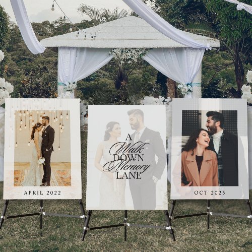 Modern A Walk Down Memory Lane Wedding Photo  Foam Board