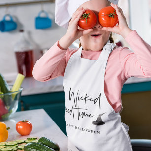 Modern A Wicked Good Time Quote   Happy Halloween Kids' Apron