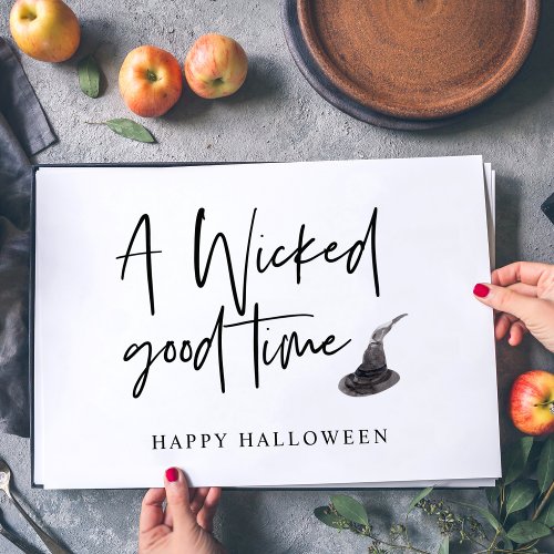 Modern A Wicked Good Time Quote  Happy Halloween Paper Pad