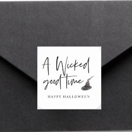 Modern A Wicked Good Time Quote | Happy Halloween  Square Sticker