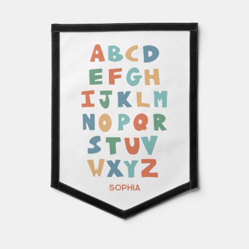 Modern ABC Alphabet Personalised Kids Art Poster Pennant